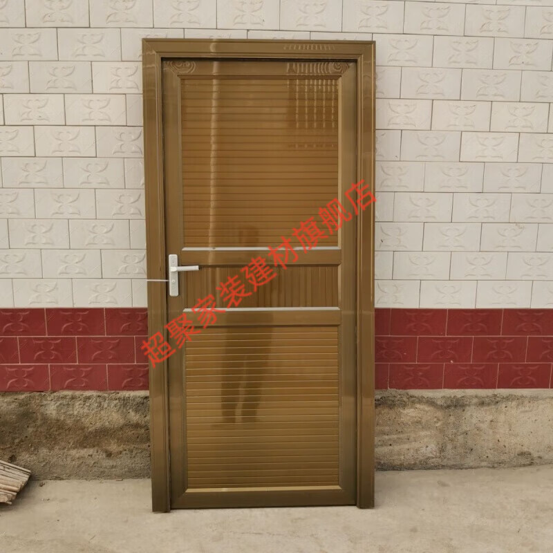 Meikejie champagne color thickened all-aluminum alloy indoor full-buckle aluminum alloy door single door aluminum alloy door full set all-aluminum outer left side opening private customization