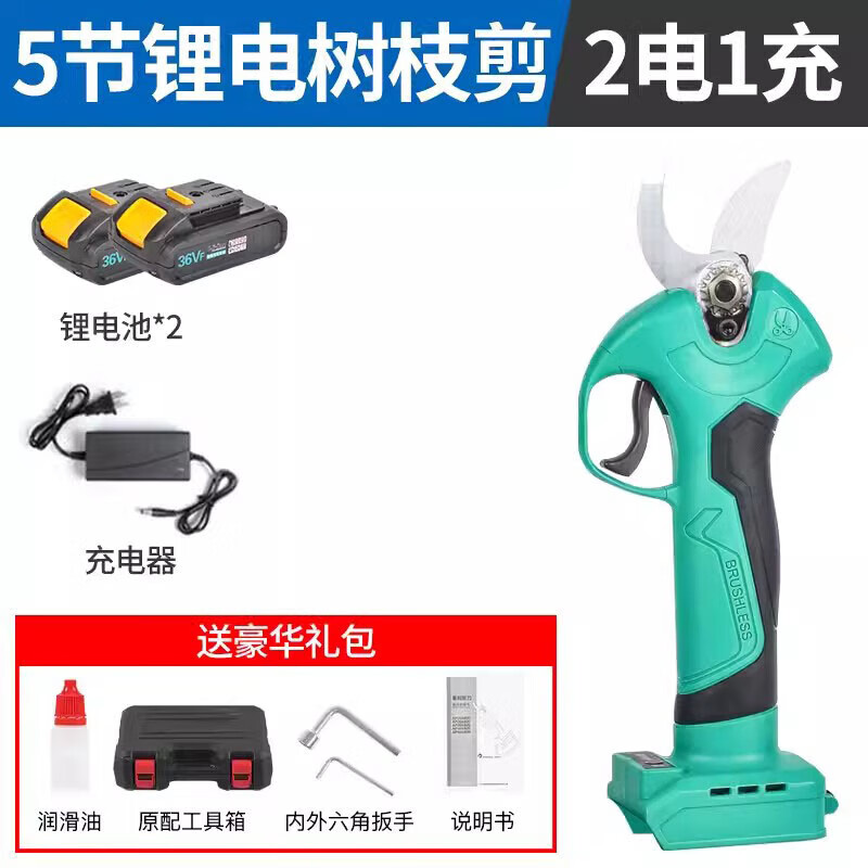 RSRDDY Dayi Electric Scissors for Fruit Trees Rechargeable Powerful Pruning of Branches Special Garden Lithium Electric Scissors Artifacts Dayi Style Promotional Branch Shears Bare Metal