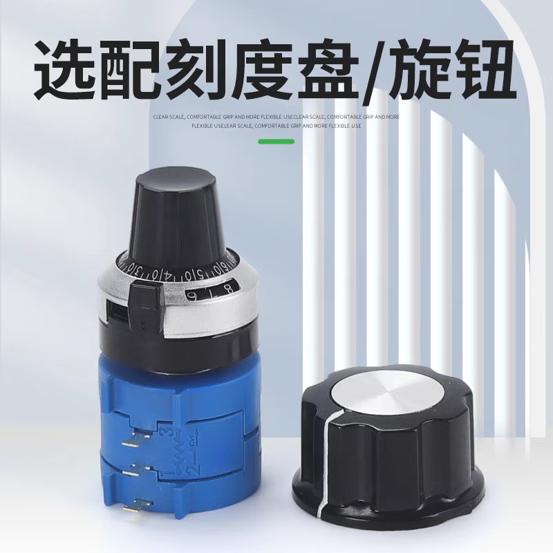 Noran 3590S-2 series precision multi-turn wire-wound potentiometer 10-turn adjustable resistor 5K ohm potentiometer + A03 knob
