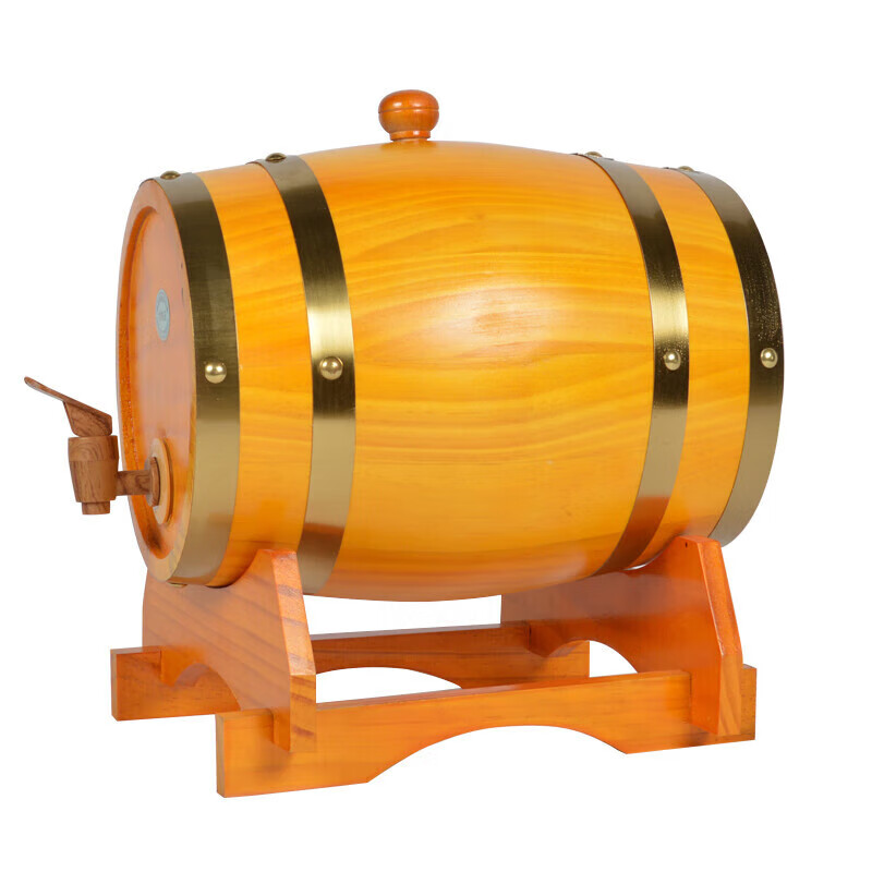 Rose plastic oak barrel red wine barrel wine making wine decorative beer barrel retro copper hoop 10L