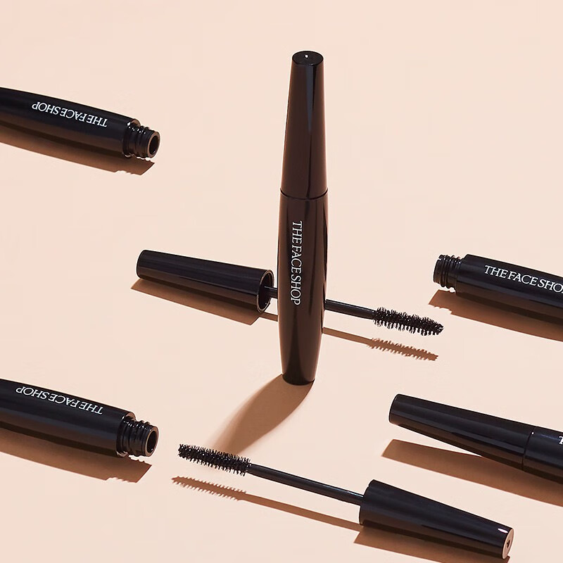 Face Shop Black Rod Mascara is not easy to smudge, has natural roots, has clear roots, long-lasting makeup, long curls, thick circles, and a big belly. 02 thick type 2 pack