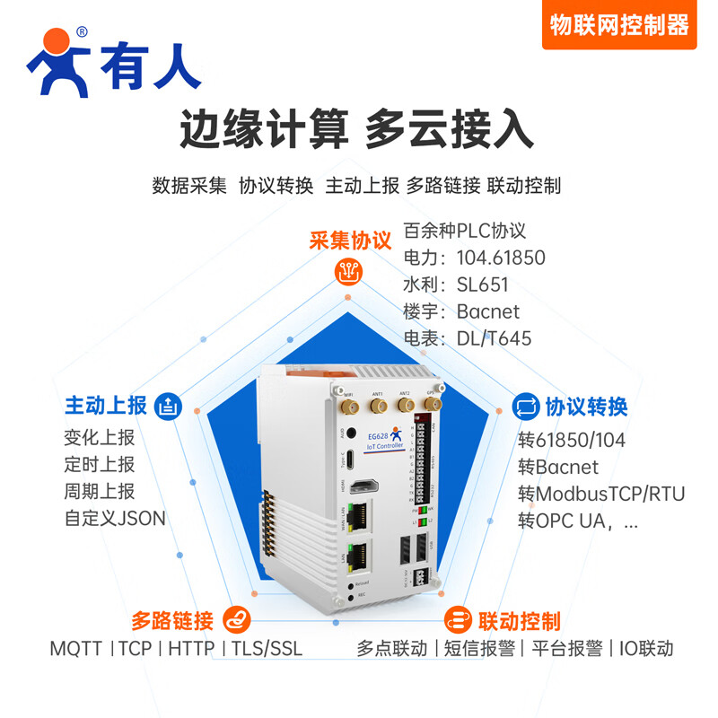 There are Internet of Things expandable Internet of Things controller Linux industrial computer with powerful configuration local configuration secondary development Ethernet version USR-EG628