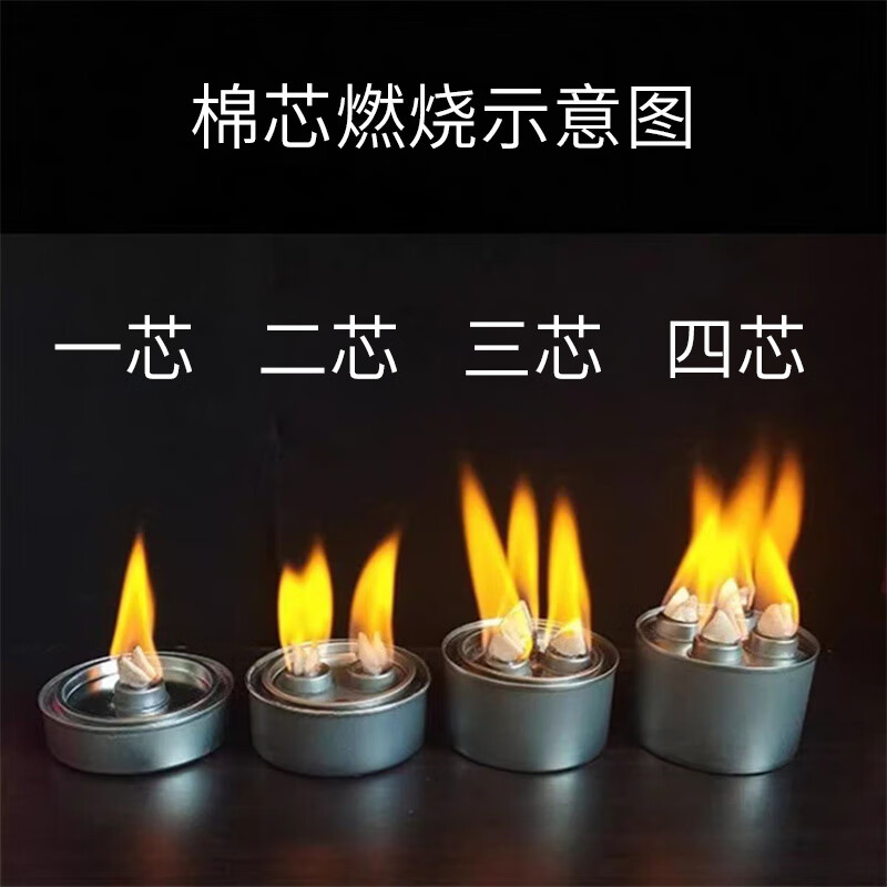 Kunsui small hot pot environmentally friendly oil fuel alcohol lamp wick burning wick lamp twisted alcohol stove vegetable oil fuel stove core fire starter environmentally friendly special cotton wick about 50 pieces 1 inch
