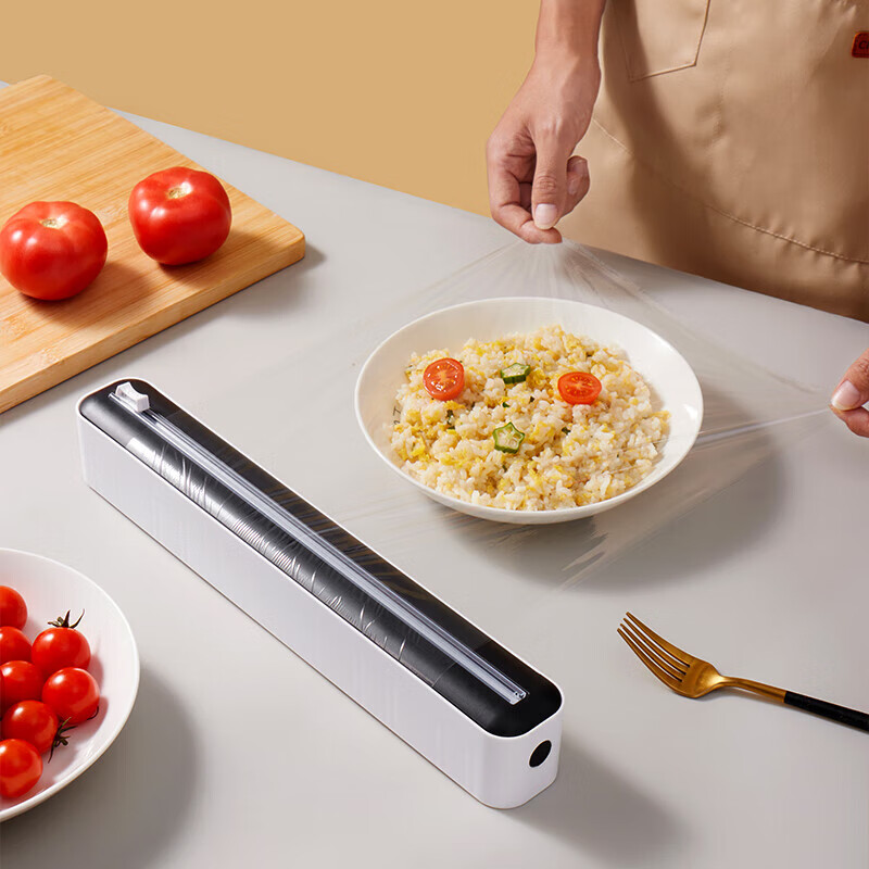 Baiji plastic wrap cutter magnetic refrigerator artifact kitchen household food disposable plastic wrap tear-off box