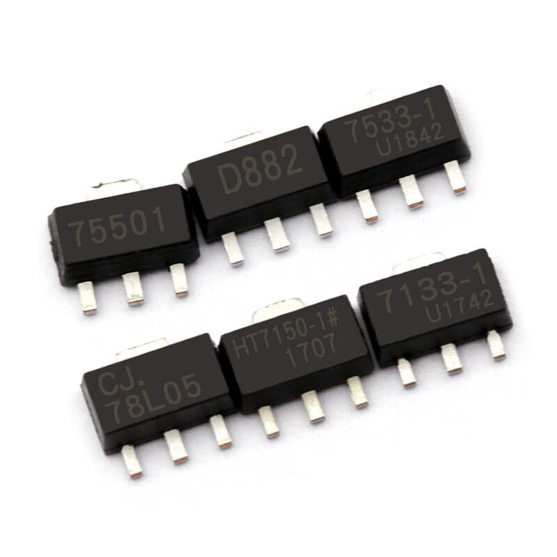 Dafuri three-terminal voltage regulator tube 78L05 78L05/HT7550/7150/7130A D882 transistor HT7533-1 (10 pieces)