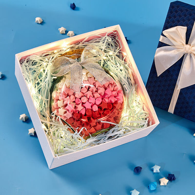 LZJV Lucky Star Bottle Shell Glass Jar Cork Wishing Bottle Star Finished Drift Bottle Creative Teacher's Day Gift Collection Send Light Medium Bottle Empty Bottle