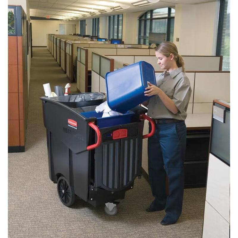 Rubbermaid garbage truck linen recycling truck FG9W7300BLA mobile waste collection truck with cover FG9W7300BLA mobile waste collection truck