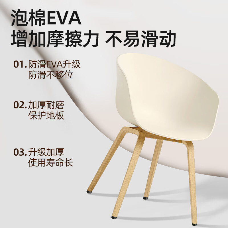 3M strong round single-sided foam foam non-slip wear-resistant silent stickers chair foot pads table and chair foot pads table leg pads dormitory sofa foot pads silent protective stickers table corner foot covers anti-slip and anti-collision round diameter 40mm 10 pieces