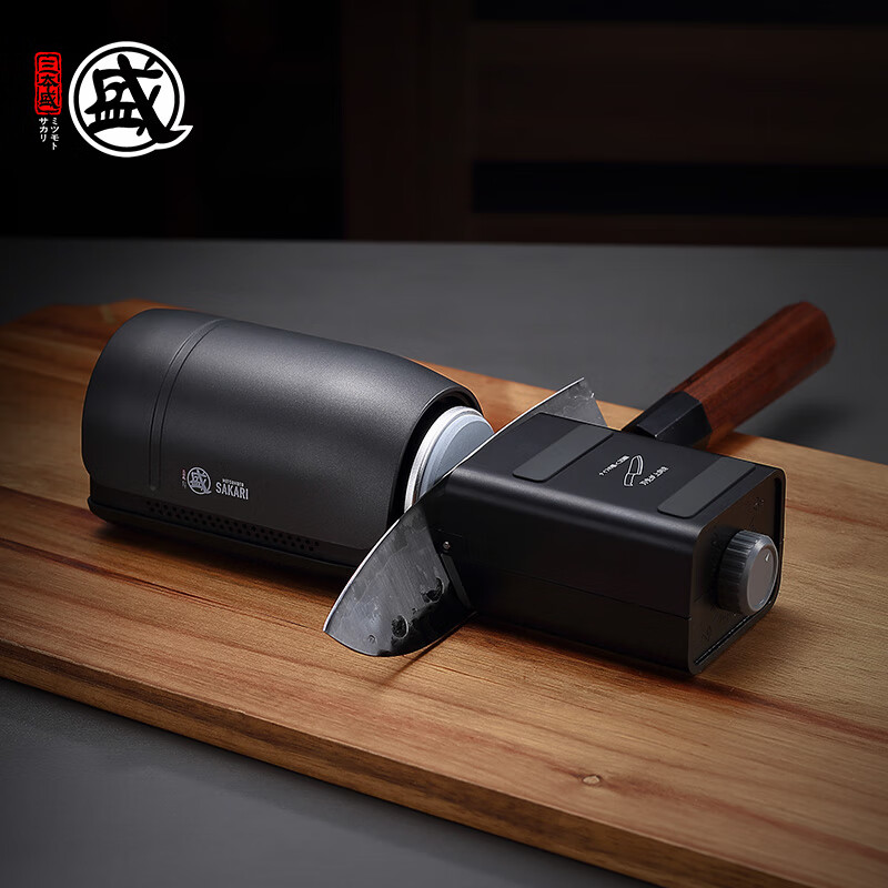 Sanbonsheng Electric Knife Sharpener Fully Automatic Household Kitchen Knife Sharpening Stone Imported from Japan Quick Sharpening Artifact Rolling Electric Knife Sharpener 5-piece Rough and Fine Grinding