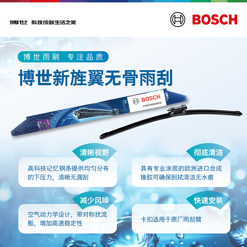 Bosch (BOSCH) Performance series wiper blades 24/17 (Hongqi E-QM5/Hongqi HS5 after 21 years)