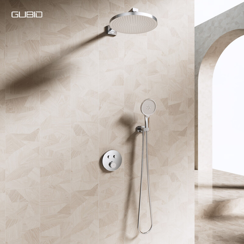 GUBID fine copper embedded pre-embedded shower two-function hot and cold constant temperature shower set GD3028-Yaoshiyin