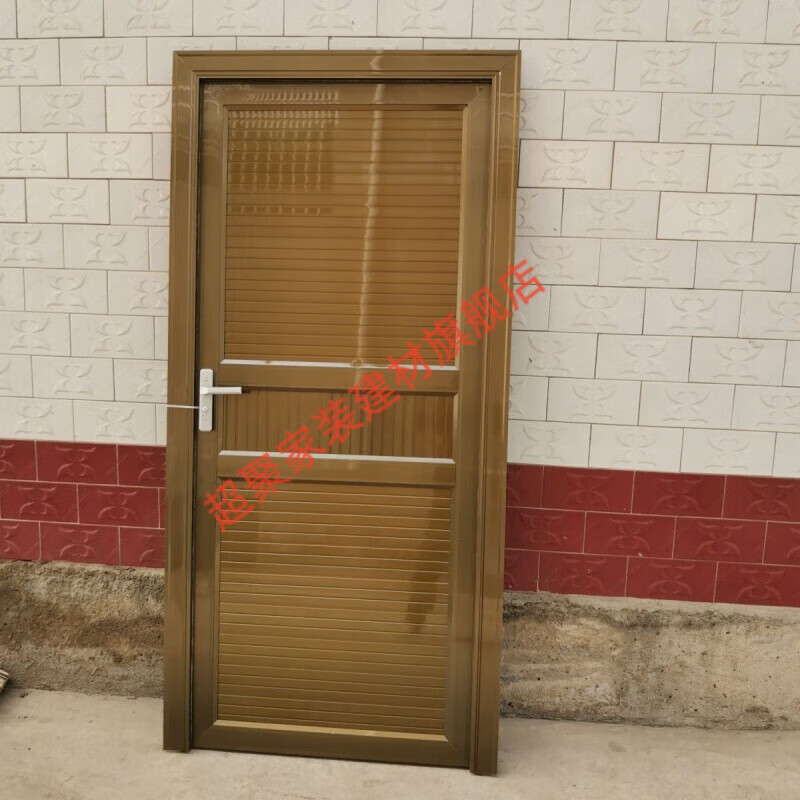Meikejie champagne color thickened all-aluminum alloy indoor full-buckle aluminum alloy door single door aluminum alloy door full set all-aluminum outer left side opening private customization