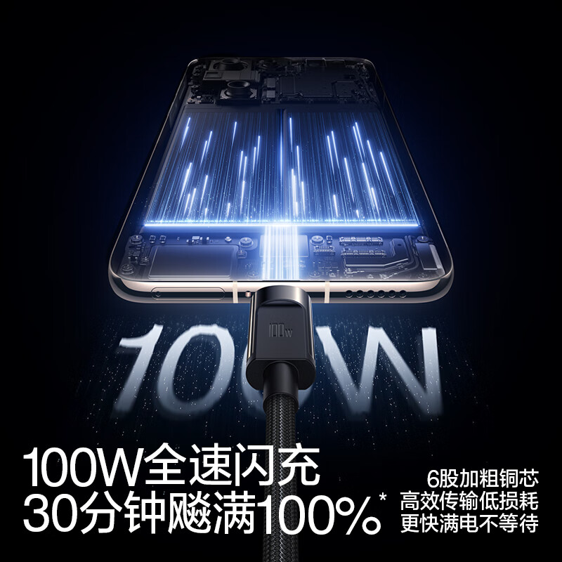 Flash Magic Type-C data cable 6A/5A charging cable 100W/66W suitable for Huawei Mate70/60/50/40 full series Honor Xiaomi Android phone 2m