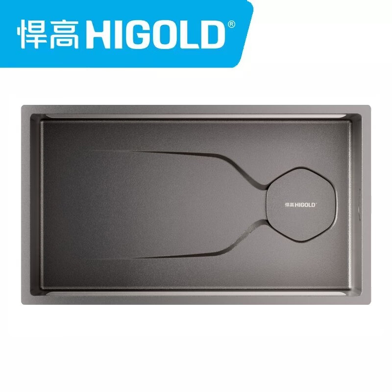 HIGOLD LS1.0Pro304 stainless steel handmade sink vegetable basin home kitchen large single sink 952496 952498T matte black stone pattern