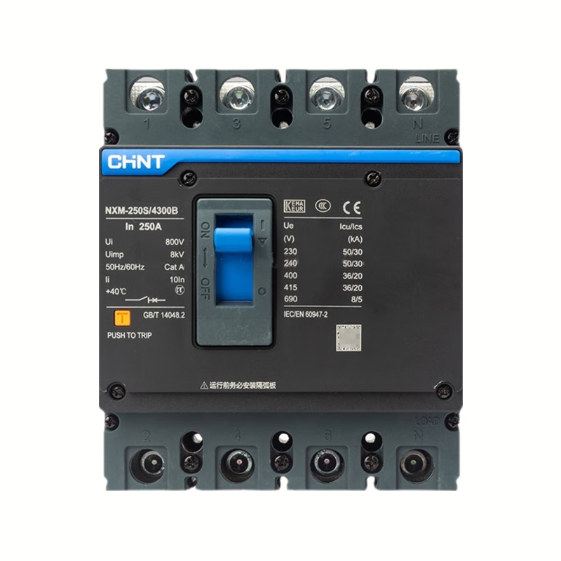 CHNT Chint Molded Case Circuit Breaker NXM-250S/3300 4300B 160 200 225 4 225A 3P