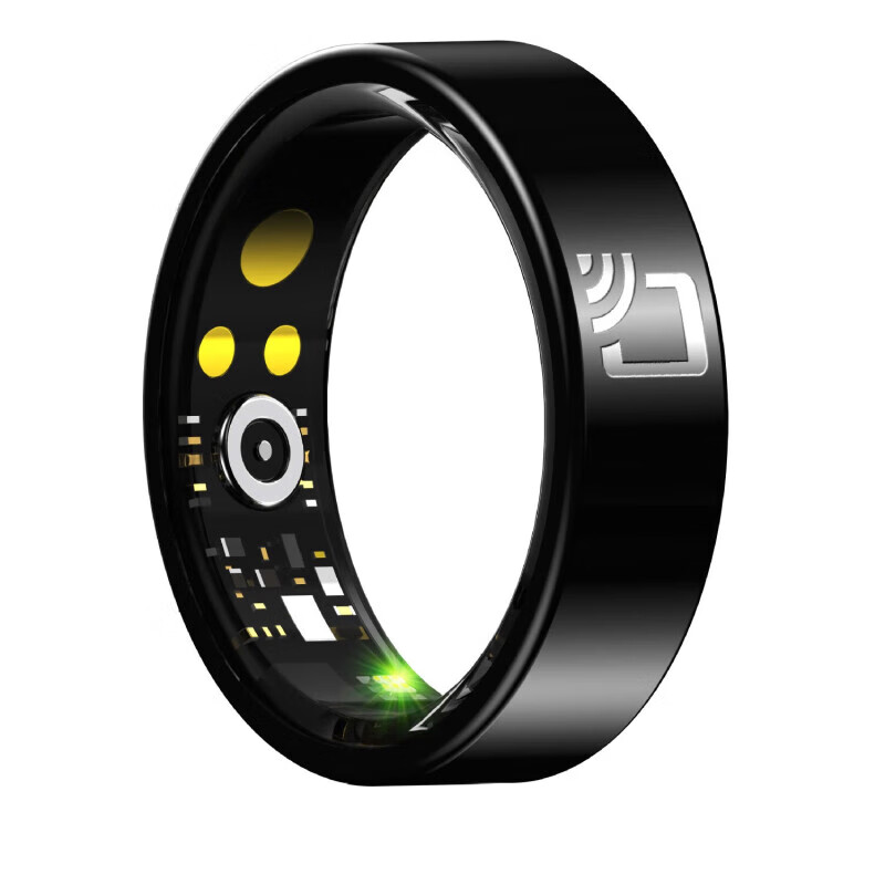 Huawei machine suitable smart ring ceramic heart rate blood pressure blood oxygen health detection sports waterproof sleep monitoring nf 12# obsidian black top with charging compartment NFC