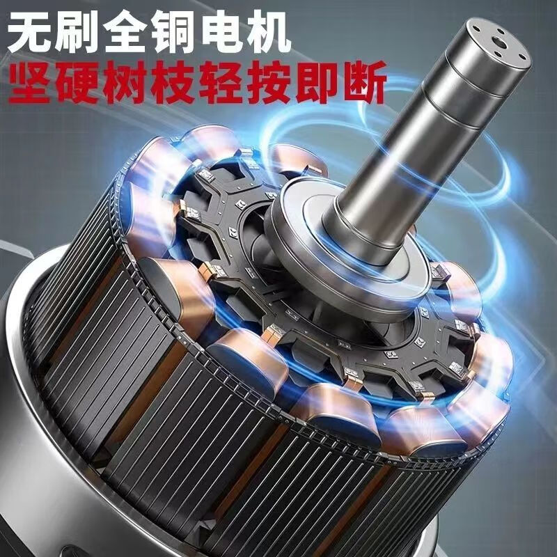 Wuyangbenzong electric scissors for fruit trees rechargeable pruning branches lithium battery gardening scissors pruning tree scissors pruning artifact 6.0 3 batteries + blade telescopic pole