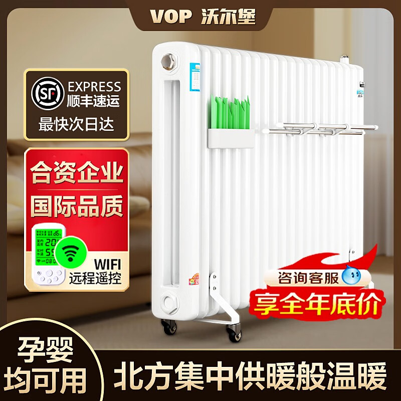 BEYZK Walburg smart water injection and water electric radiator household water heating heater heating water electric heater energy saving 9-speed remote control voice model dual 10-column supply 0mm*0 column