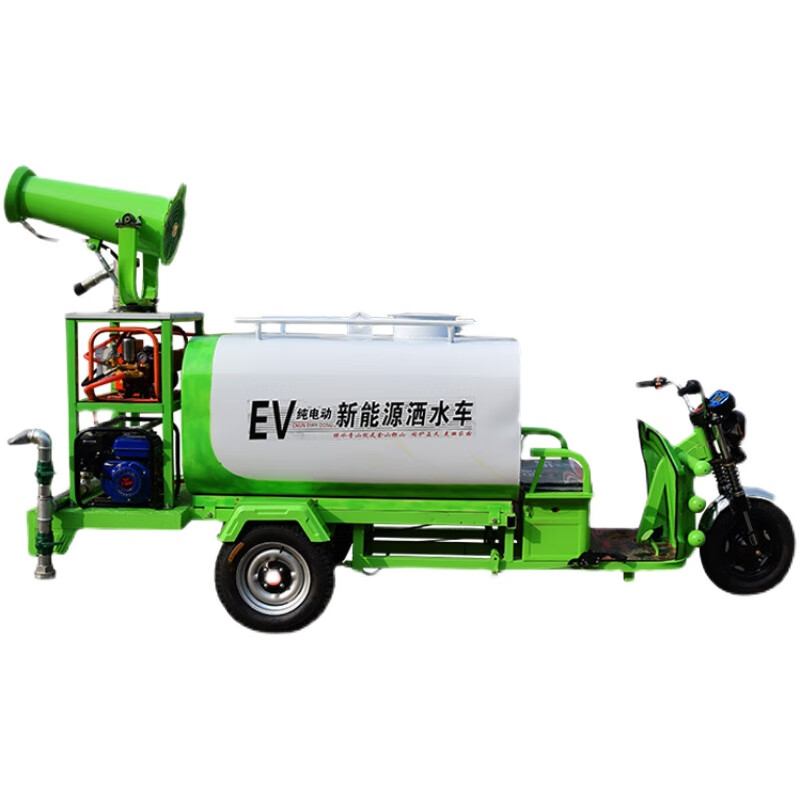 Wen Yijia electric three-wheel fog cannon sprinkler truck for construction site small movable environmentally friendly dust removal multi-functional new energy fog electric 0.8 cubic meter three-in-one stainless steel water tank Chaowei