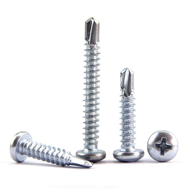Ji Litian galvanized cross pan head self-tapping self-drilling screw semi-round head drill tail screw dovetail screw screw M4.2M4.8 4.2*50 about 259 pieces per kilogram, free batch head