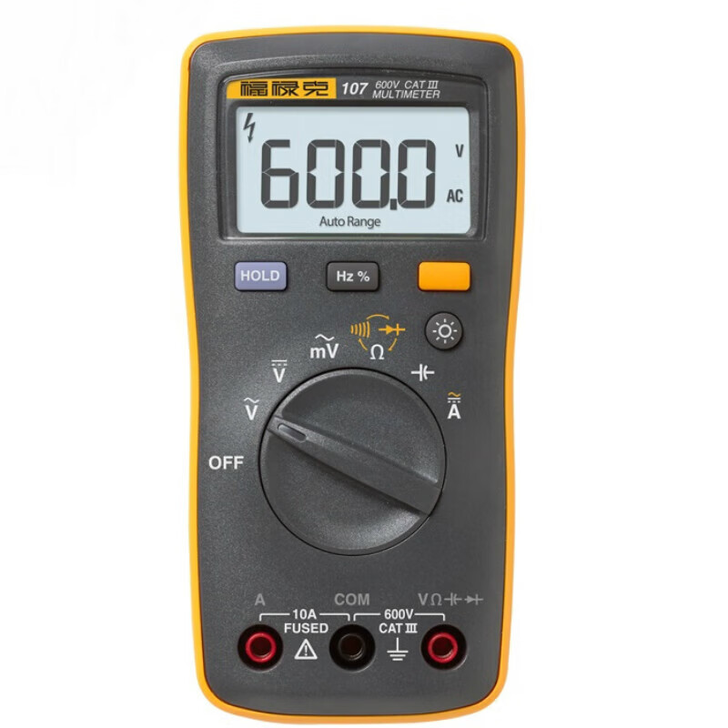 FLUKE multimeter 15B RPO MAX/101/17B MAX high-precision digital electrician special intelligent anti-burn FLUKE-107 CHINA AC and DC voltage and current backlight