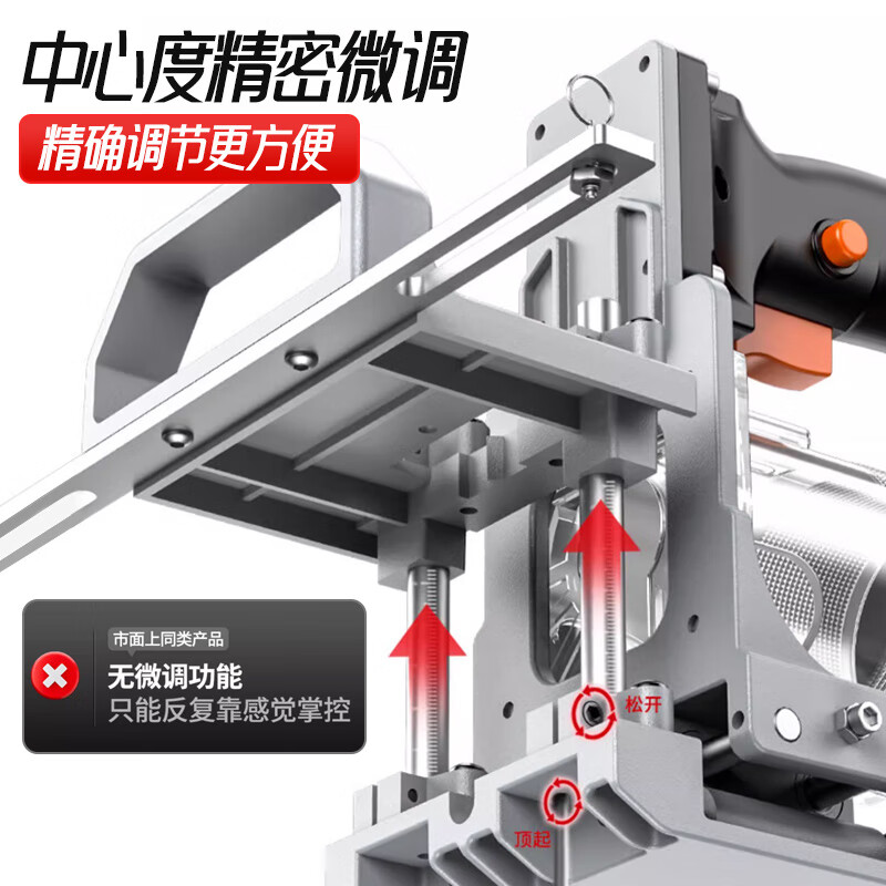 Minxi two-in-one slotter connector invisible piece slotting machine woodworking trimming machine slotting bracket opening artifact abrasive tool aluminum alloy + positioning crossbar + gift