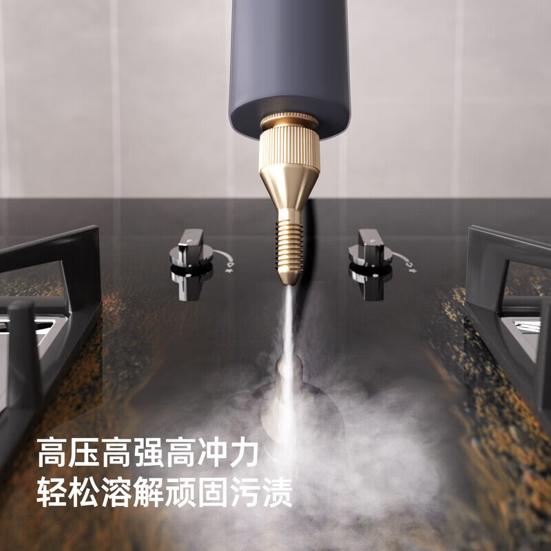 Steam cleaner household whole house multi-functional high temperature and high pressure cleaning all-in-one machine fabric air conditioning oil fume steam engine 1.2L sink/7 brush heads/6 levels of steam-smoke gray