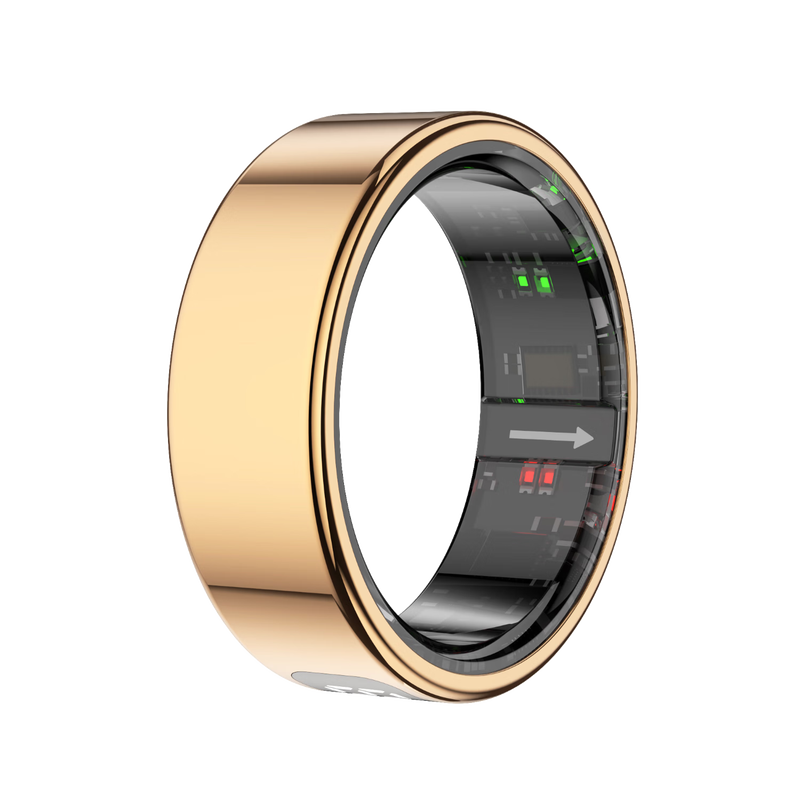 Vegeta 2025 new smart ring multi-function heart rate blood oxygen sleep health monitoring multi-sport mode recording step counting running smart ring rose gold heart rate blood oxygen/remote photography, etc. 10# inner diameter 20mm circumference 62.8mm