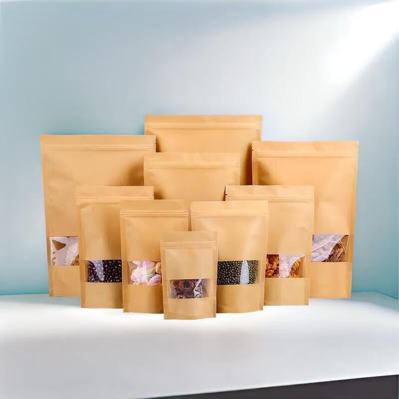 Masifu disposable sealed bag tea bag dried fruit snack ziplock bag kraft paper bag 20*30cm (30 pieces/bag)