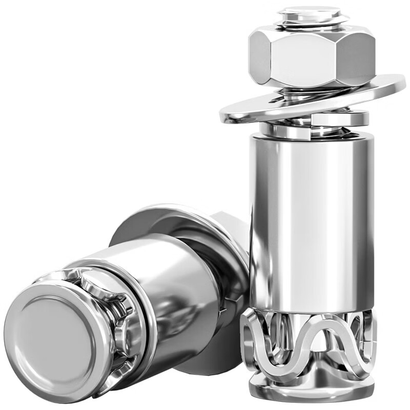 Tianzhuo Hardware 304 stainless steel knock-type back bolt screws ultra-short expansion earthquake-resistant back marble curtain wall accessories bolts M6M8 304M6*20 (petal type) 5 pcs