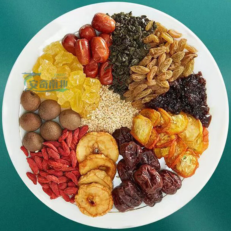 Food Huai Ningxia Babao Tea Rose Sauce Gaiwan Tea Sanbaotai Yinchuan Specialty Authentic Handmade Babao Tea Wolfberry Health Tea Authentic Traditional Old Flavor Babao Tea 600g 75g*8 bags with rose sauce