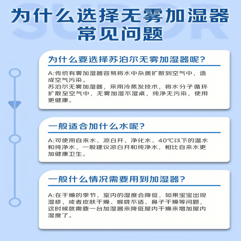 SUPOR Humidifier Fog-free Gold List Light Sound Desktop Large Capacity Large Fog Volume Office Bedroom Home Fog-free Humidifier Air Conditioning Fan Companion Gift EHTN-33A