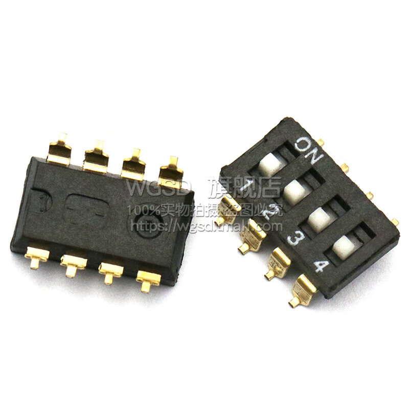 Dafuri pitch 2.54MM 4-position DIP switch SMD four-position DIP switch default