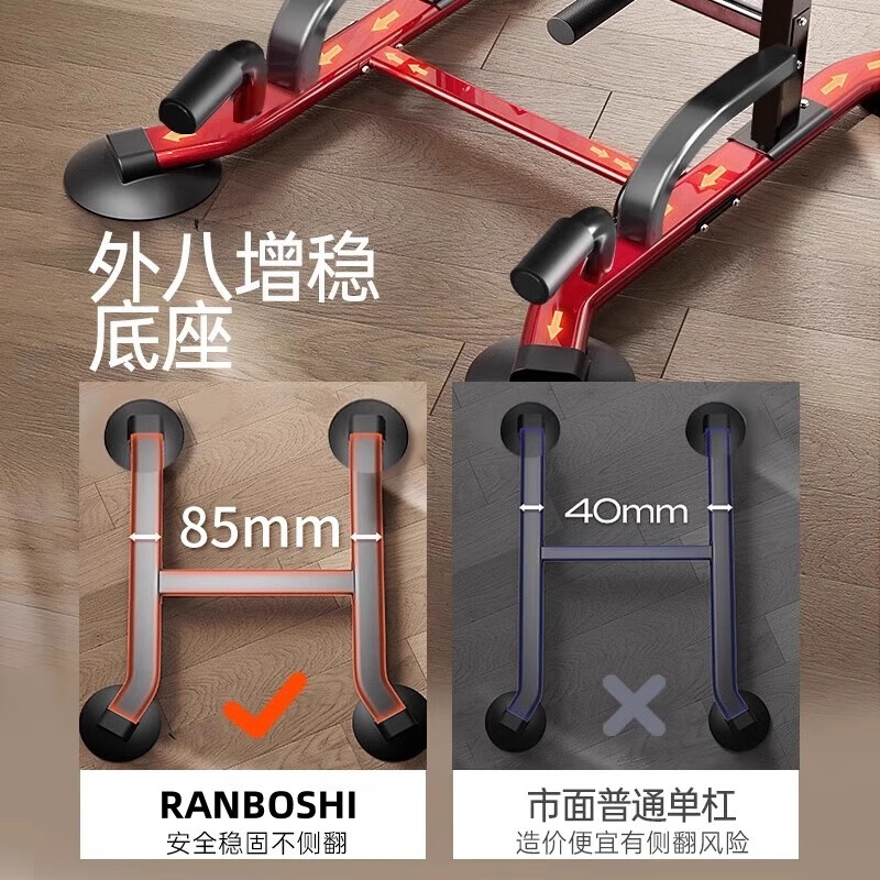 Dr. Ran's horizontal bar indoor home pull-up training equipment rack floor-standing home fitness abdominal machine booster belt supreme double bar + backrest