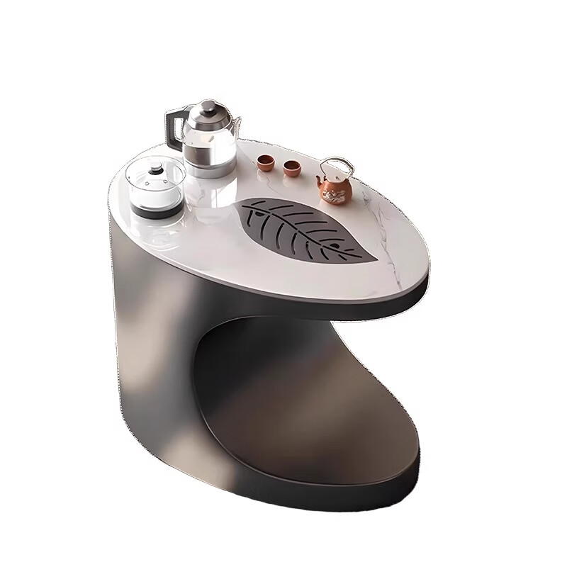 Hallodon balcony tea table tea table kettle integrated table slate tea table movable light luxury tea table tea table and chair combination multi-functional slate small tea table single table + 2 chairs