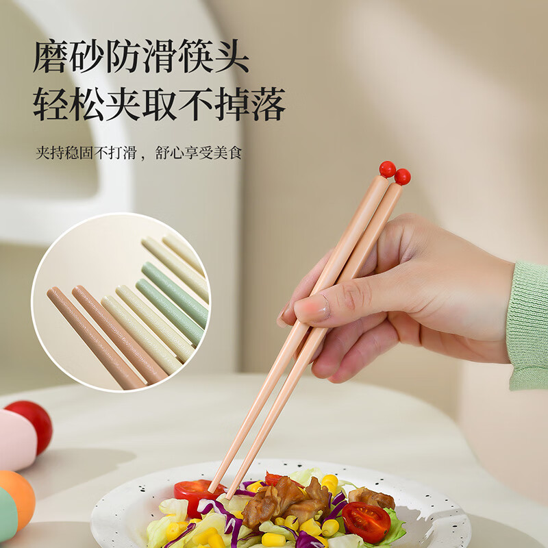 AKAW Japanese student office worker cute portable tableware storage box high-value stainless steel chopsticks and spoons two-piece set green 304 stainless steel spoon + antibacterial chopsticks