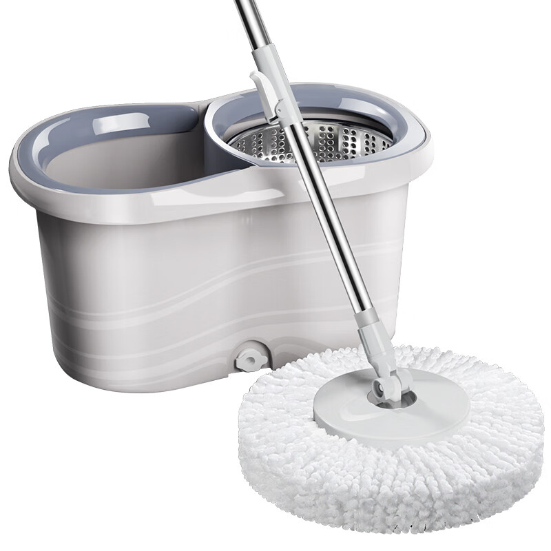 Baijiahaoshi spin mop 2 mops household one mop free hand wash 2025 lazy artifact spin dry bucket handle set