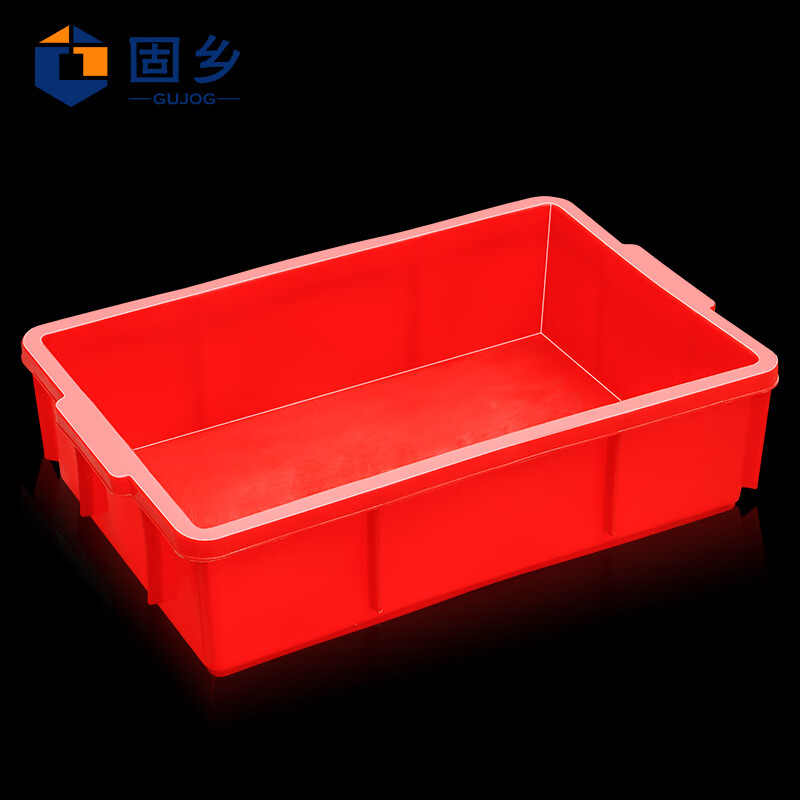 Guxiang Plastic Box Thickened Logistics Turnover Box Parts Material Box Classification Organizing Basket Storage Box Tool Box Storage Box Storage Accessories Box Plastic Basket Rectangular Box Flat Mouth Box Small Square Box Red No. 6 379*241*99mm