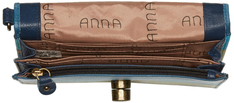 Anna by Anuschka Hand Painted Women's Genuine Leather - Vintage Wrist Clutch - Caribbean Dream, Caribbean Dream Caribbean Dream Medium