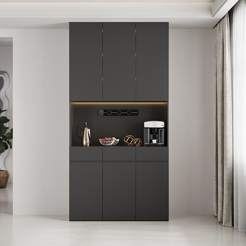 Momica ENF grade custom-made sideboard and dining table integrated 2.5/2.6/2.7/2.8 meters high cabinet wine cabinet storage cabinet 1.4 meters long * 2.6 meters high four-door sideboard six doors
