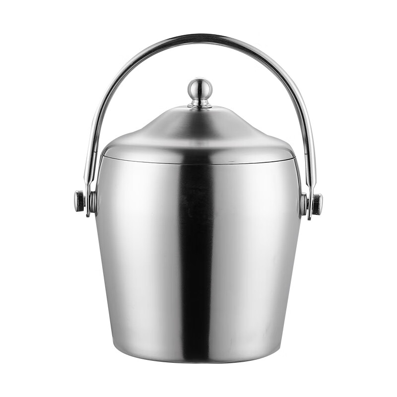 Yaofeng thickened stainless steel ice bucket double-layer champagne bucket red wine iced beer ice bucket KTV bar utensils ice wine bucket stainless steel long ice spoon