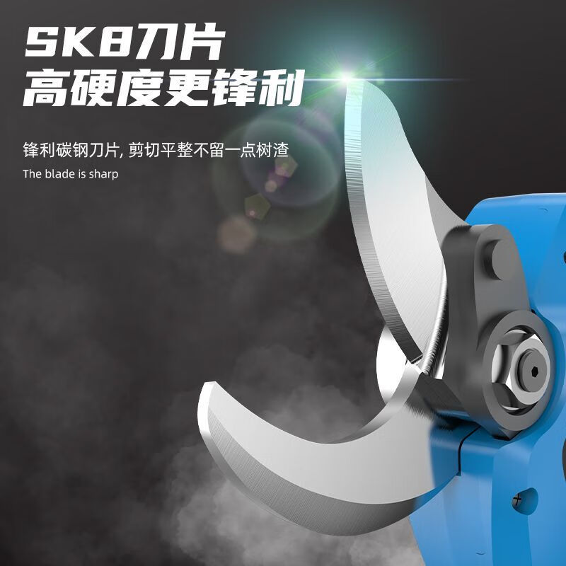 Wuyangbenzong electric scissors for fruit trees rechargeable pruning branches lithium battery gardening scissors pruning tree scissors pruning artifact 6.0 3 batteries + blade telescopic pole
