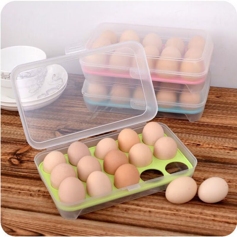 An Junsheng egg carton storage box egg carton refrigerator crisper portable car outdoor egg carton shockproof and shatterproof egg carton shockproof + shatterproof 5 buy 3 get one free 10+5 grids *4 pack