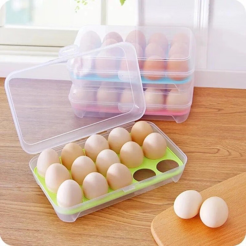 An Junsheng kitchen 60-compartment egg storage box for refrigerator egg crisper multi-layer egg box plastic egg tray egg crisper 14+1 compartment #1 piece/1 layer*