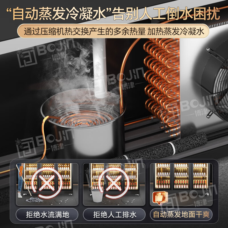 Bojin commercial Internet celebrity wine display cabinet beverage beer refrigerated freezer supermarket bar fresh-keeping vertical refrigerator frameless high-end double door 1260*600*1830