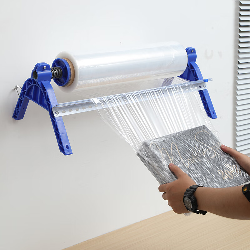 Mofan stretch film baler manual stand cling film wrapping machine frame cutter commercial film artifact desktop baler (with knife) film width 30~50CM