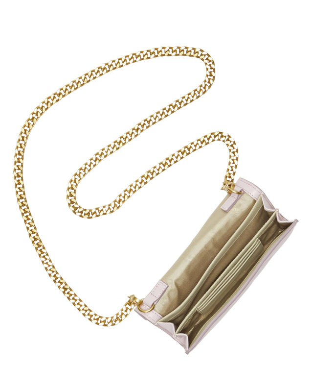 Vince Camuto Women's Chain Wallet 5 Card Slots Ultra-Thin Genuine Leather Material Simple Fashion Primrose Single Size