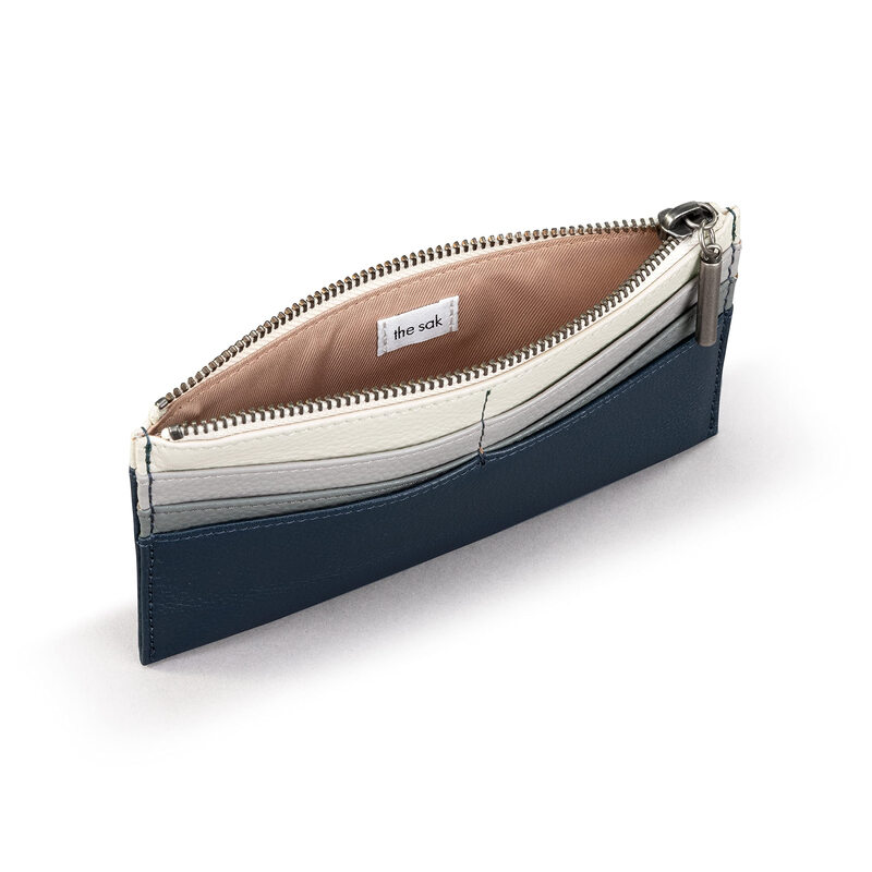 THE SAKthe sak Women's Neva Large Leather Card Wallet, Indigo Block Indigo Block One Size