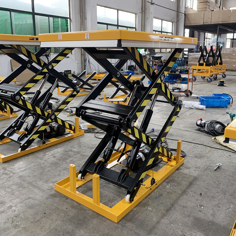 Axis Scissor Lift Platform 1T Fixed Lift Electric Hydraulic Automatic Lift Platform Mobile Loading and Unloading Platform Truck HW2004