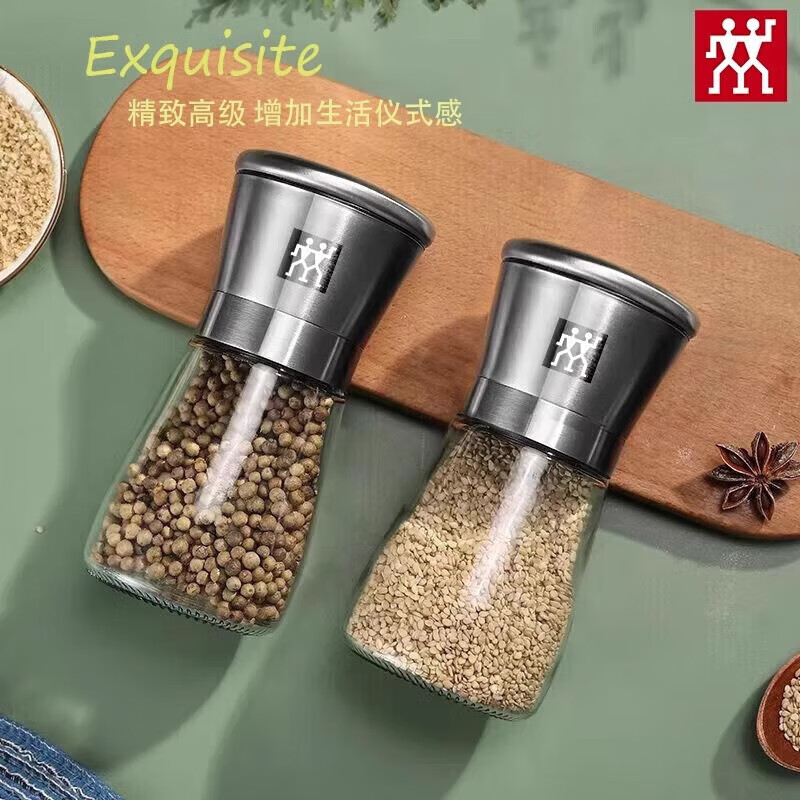Zwilling (ZWILLING) last stock 304 stainless steel pepper sea salt grinder grinding bottle comes with black pepper grains large head grinder / 1 / adjustable thickness